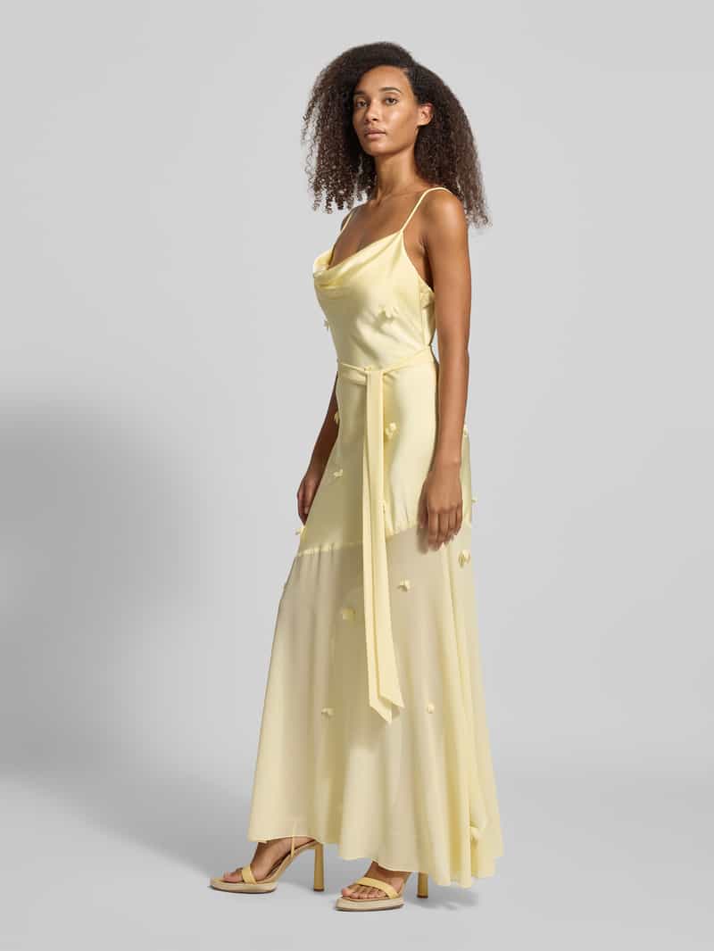 Gina Tricot maxi-jurk met bloemengarnering lichtgeel, foto 5