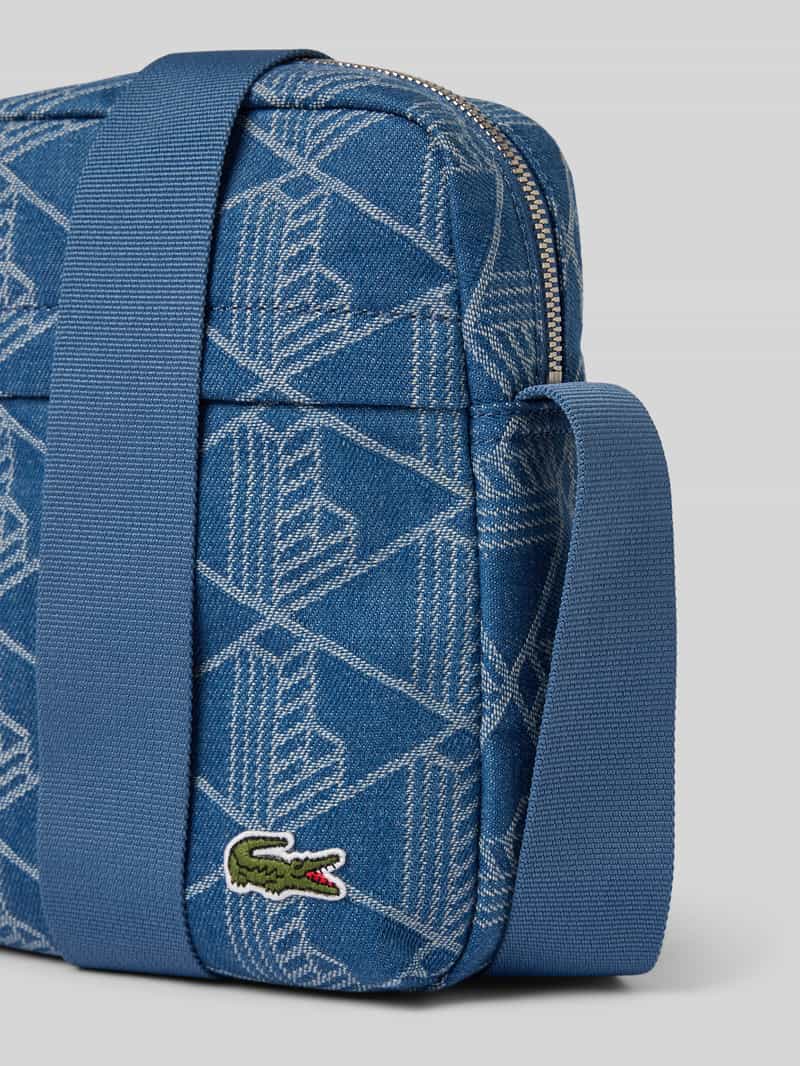 Lacoste Schoudertas in denimlook