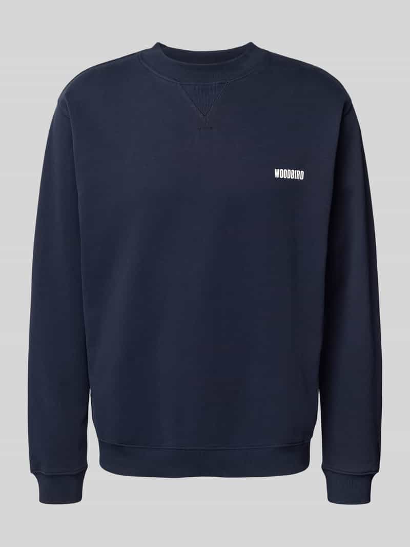 WOODBIRD Sweatshirt met labelprint model 'Cane Pho Crew'