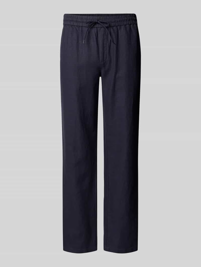Les Deux Regular fit linnen broek met steekzakken model 'Patrick'