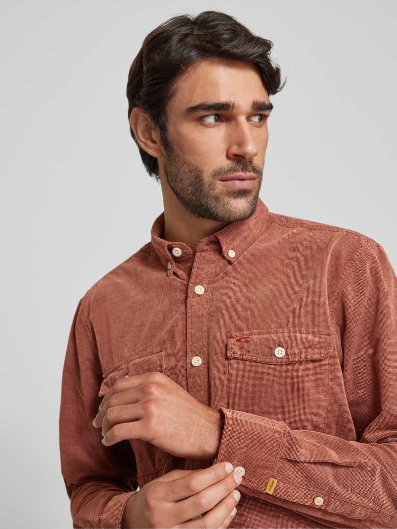 camel active Regular fit vrijetijdsoverhemd met button-downkraag