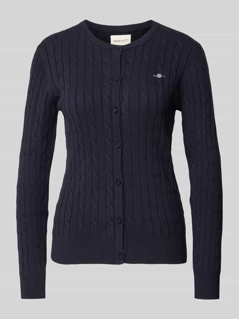 Gant Gebreid jack met kabelpatroon