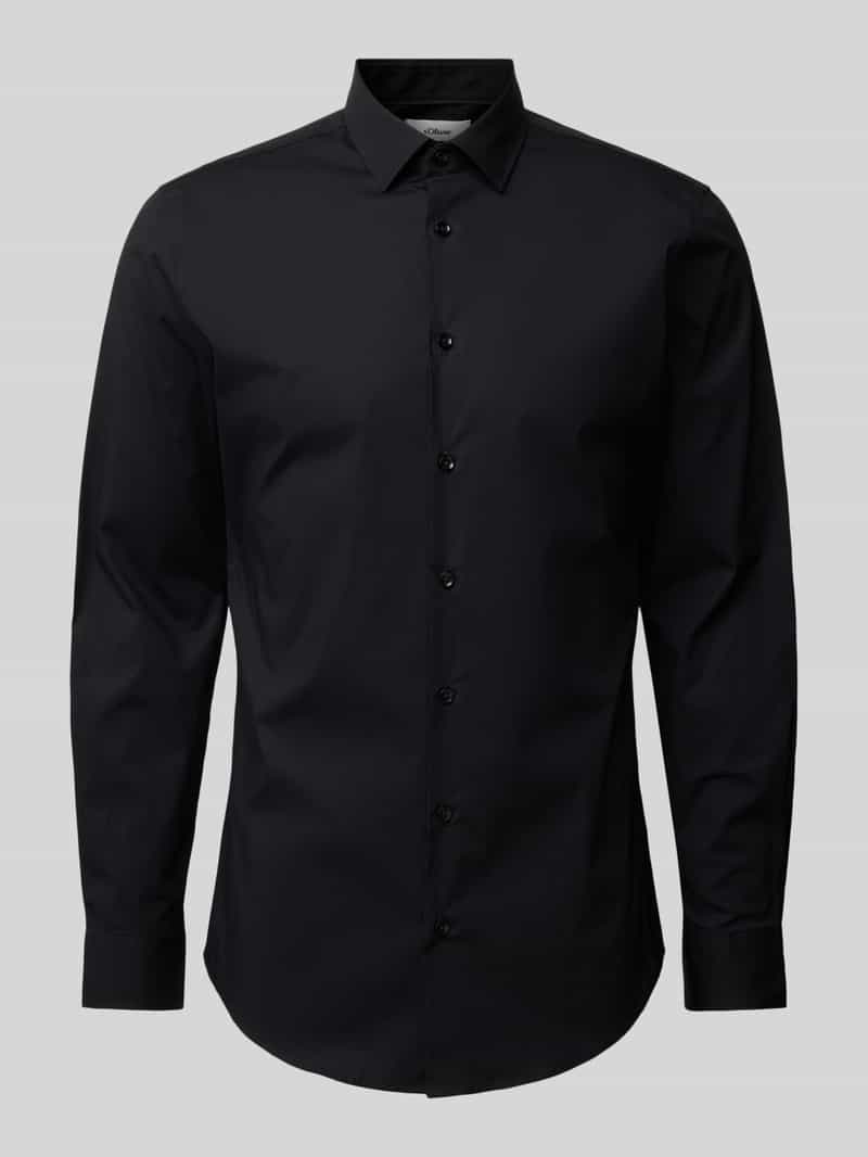 S.Oliver BLACK LABEL Slim fit zakelijk overhemd met stretch