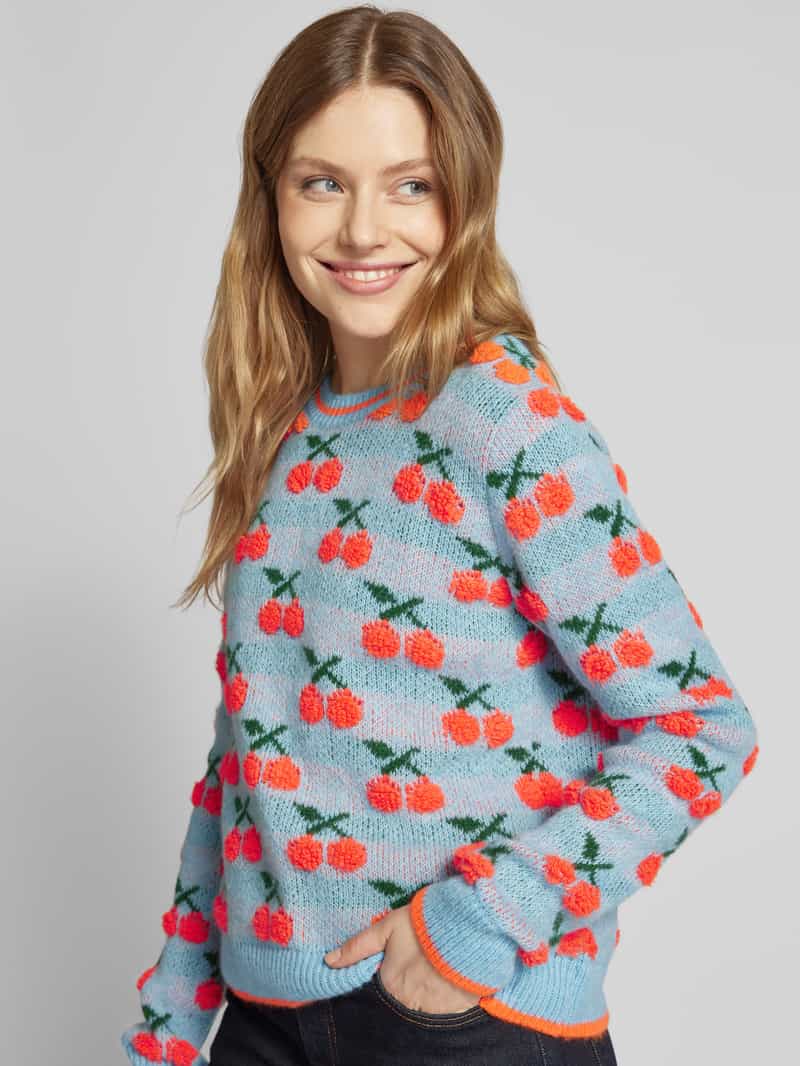 Essentiel Gebreide pullover met motiefstitching model 'Hiroyal'