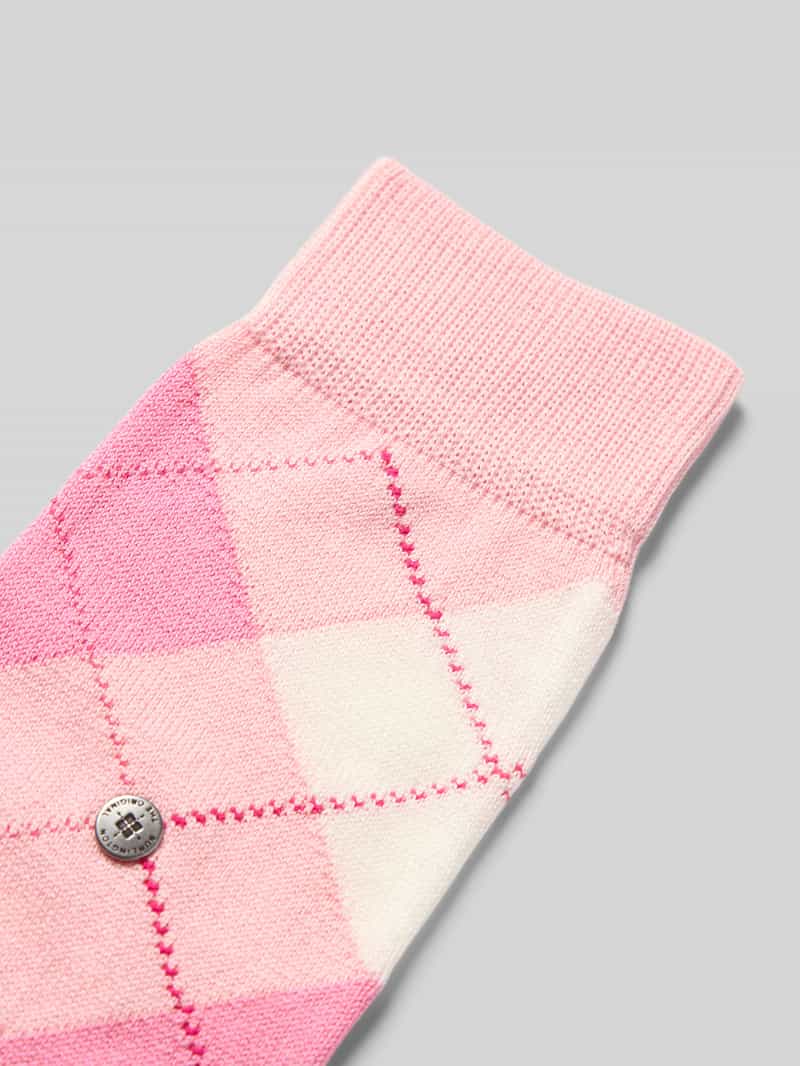 Burlington Sokken met argyle-stitching model 'Covent'