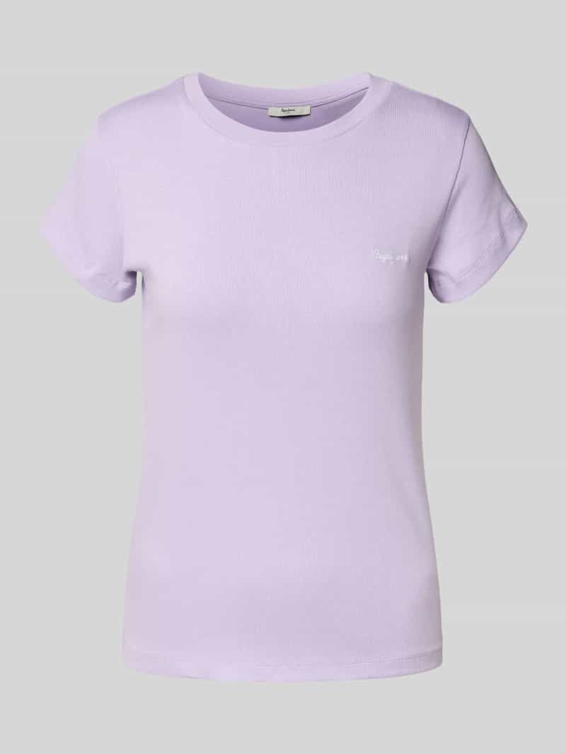 Pepe Jeans Regular fit T-shirt van mix van katoen en elastaan