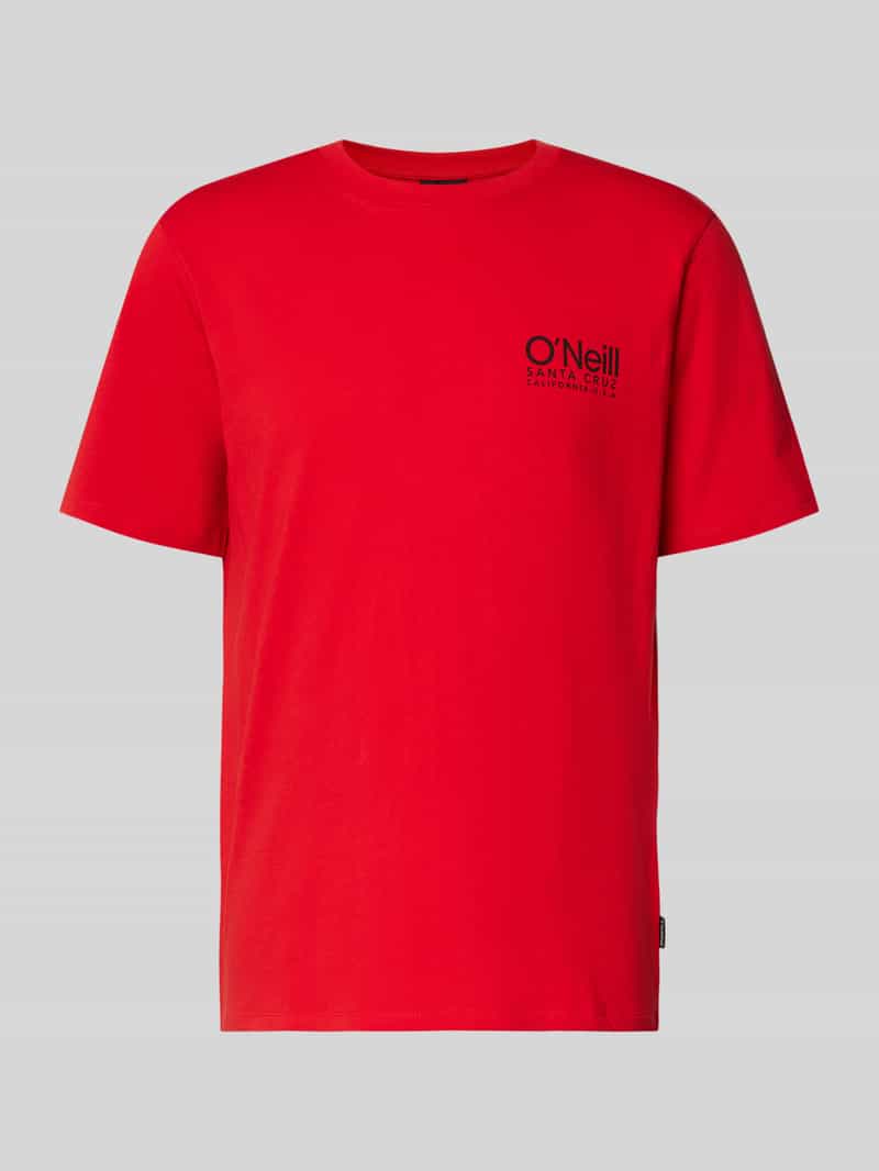 O'Neill T-shirt met logoprint en ronde hals