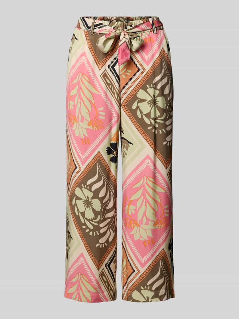 Comma 7/8 broek met een bloemmotief