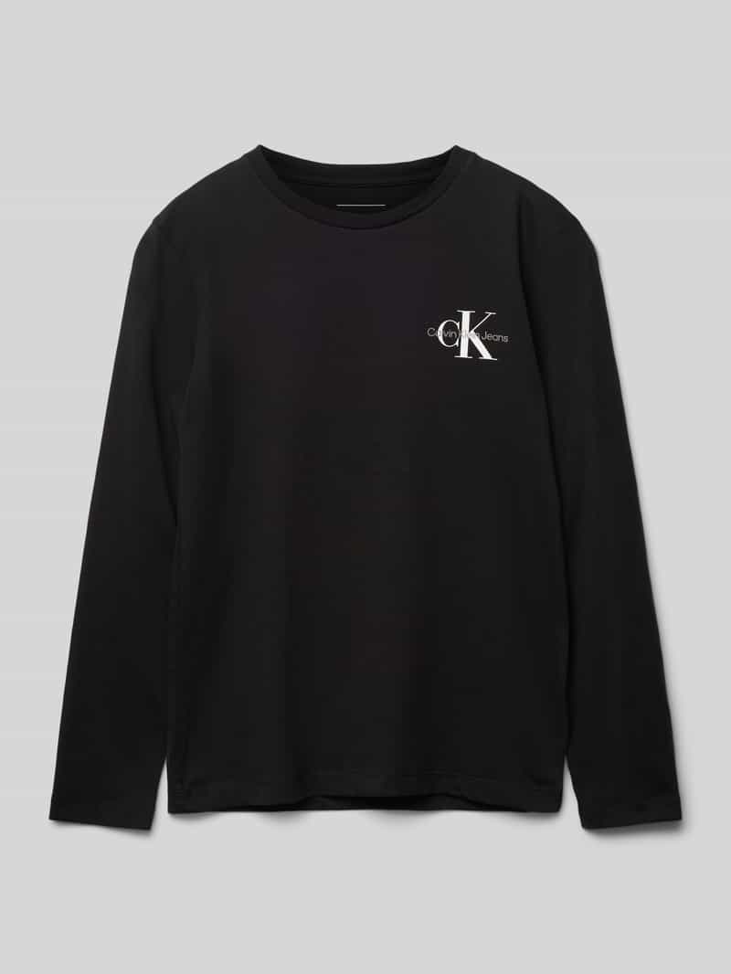 Calvin Klein Jeans Shirt met lange mouwen en labelprint