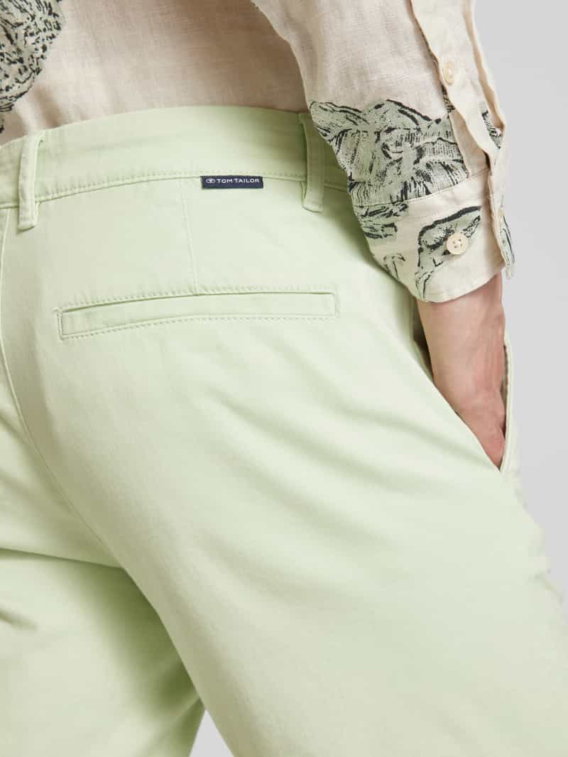 Tom Tailor Korte slim fit broek met steekzakken