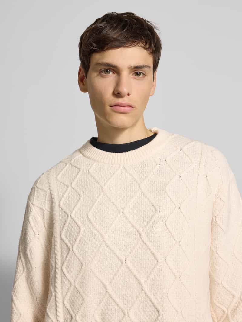 jack & jones Gebreide pullover met ronde hals model 'CAMBRIDGE'