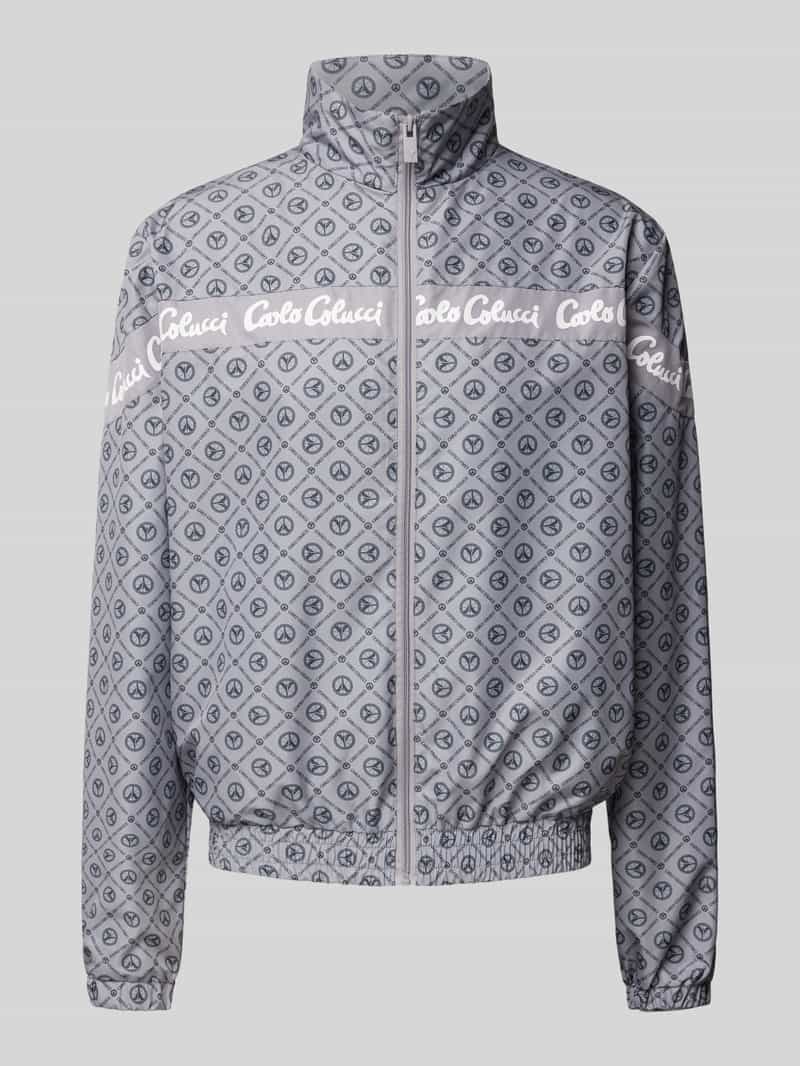 carlo colucci Sweatjack met opstaande kraag
