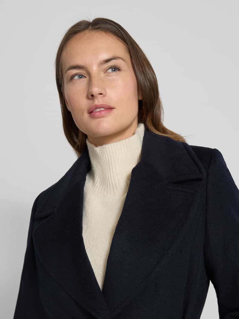 Lauren Ralph Lauren Lange jas met reverskraag en strikceintuur
