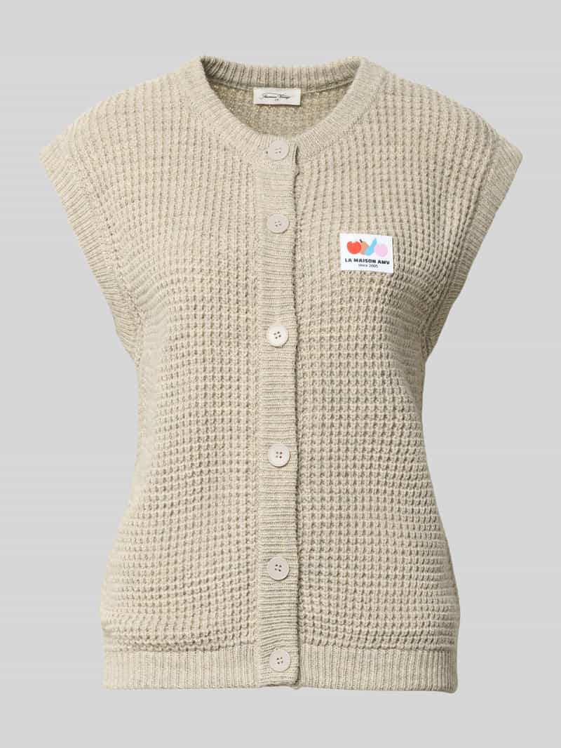 American vintage Mouwloos vest met structuurmotief model 'CRASHWAY'