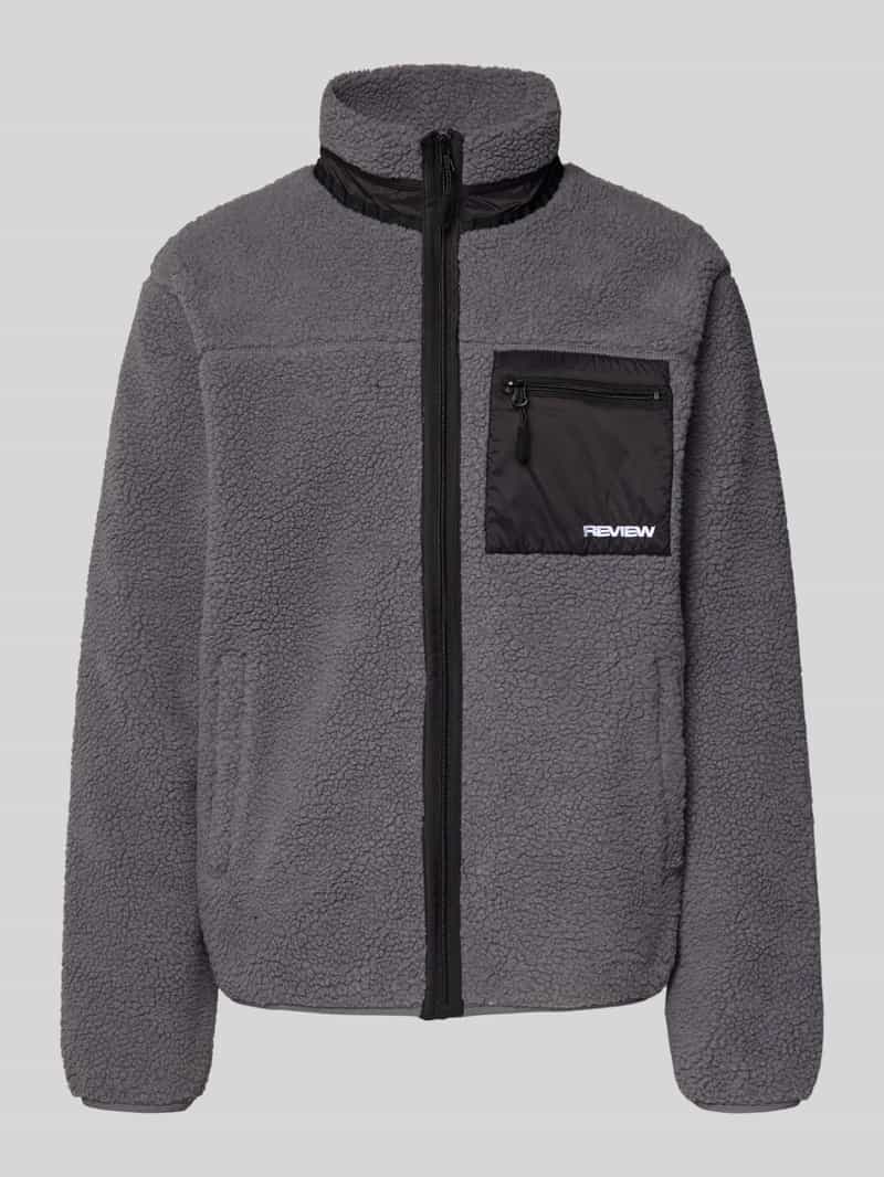 REVIEW Sweatjack met opstaande kraag