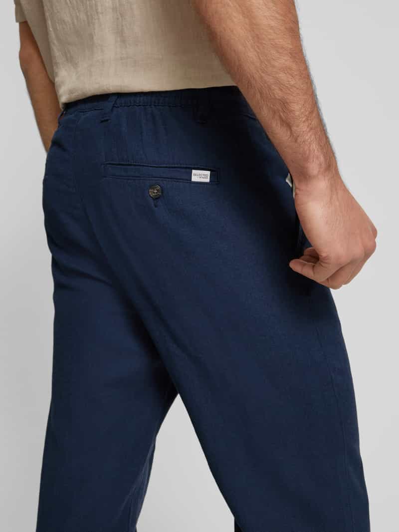 Selected Homme Slim tapered fit broek met tunnelkoord model 'Brody'