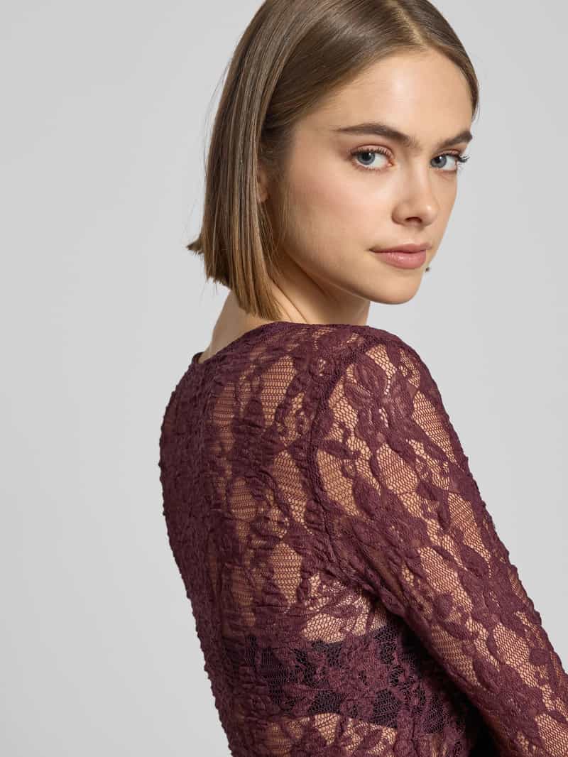 Only Slim fit shirt met lange mouwen in semi-transparante look model 'ALBA'