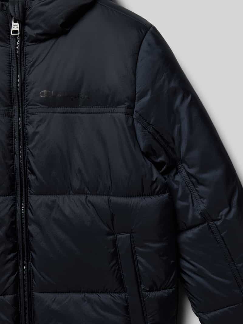 Champion Gewatteerd jack met capuchon en logoprint