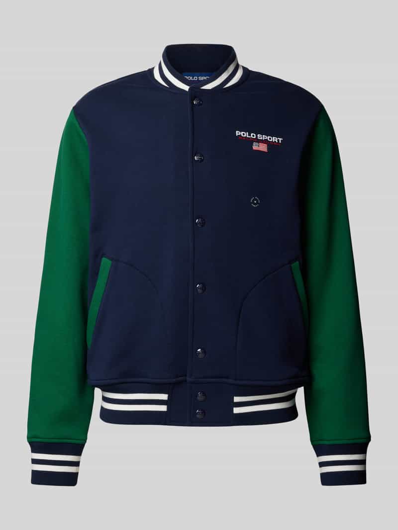 Polo Sport Collegejack met labelstitching