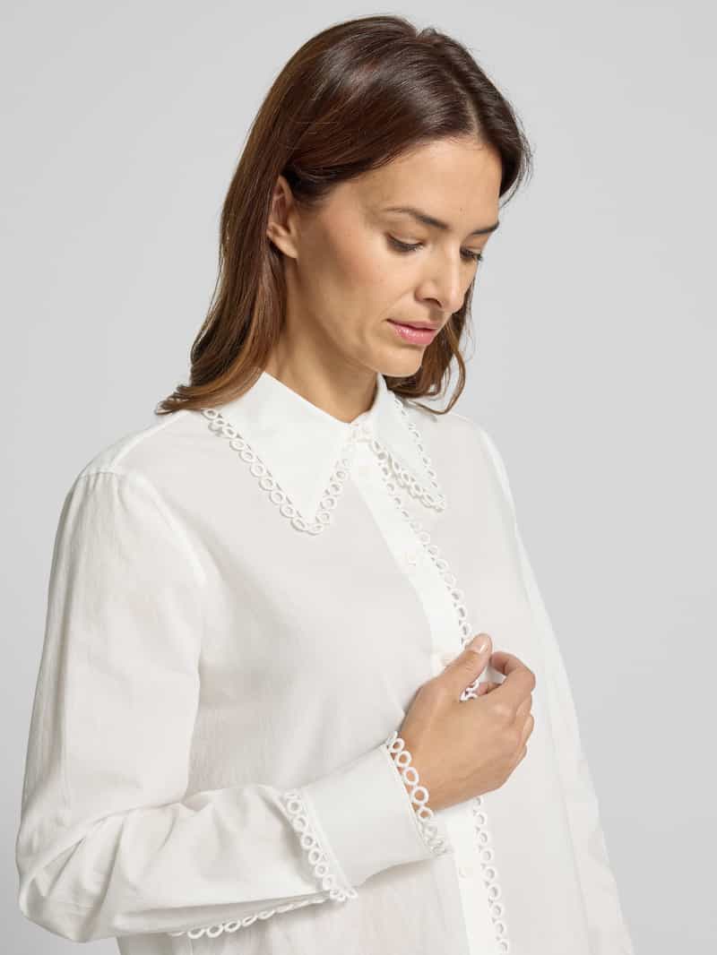 LUISA CERANO Regular fit blouse met gehaakt kant