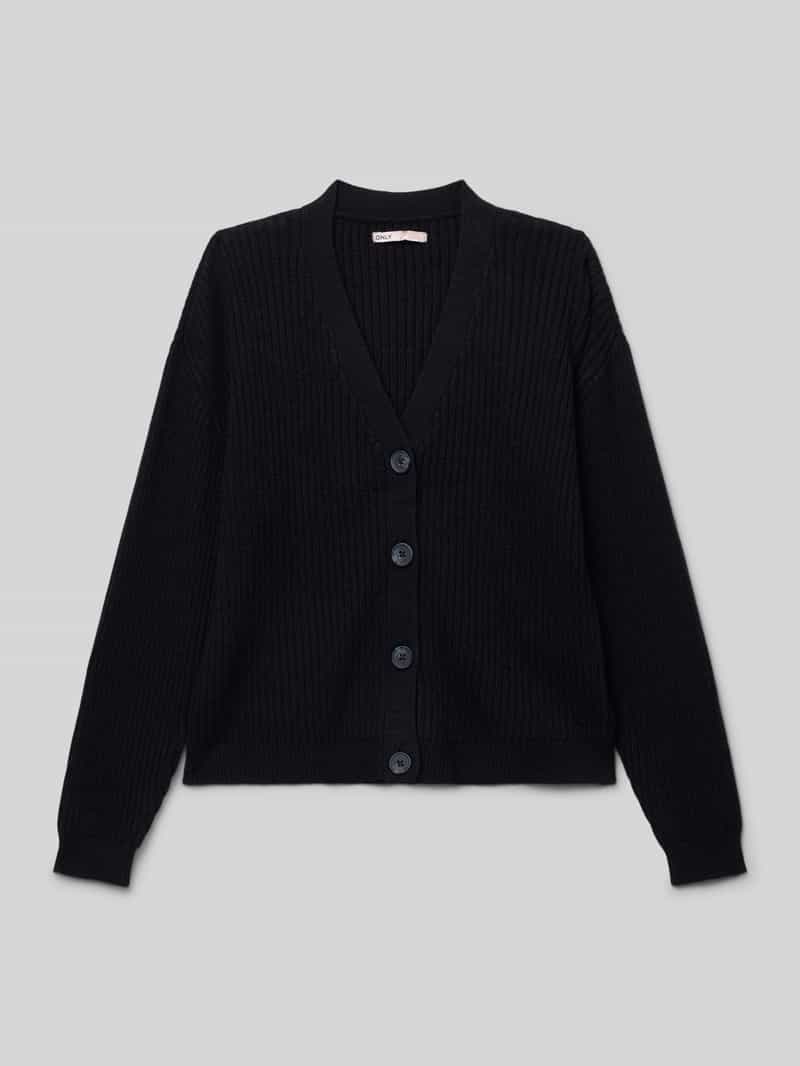 Only Regular fit gebreid jack van viscosemix model 'MANDY'