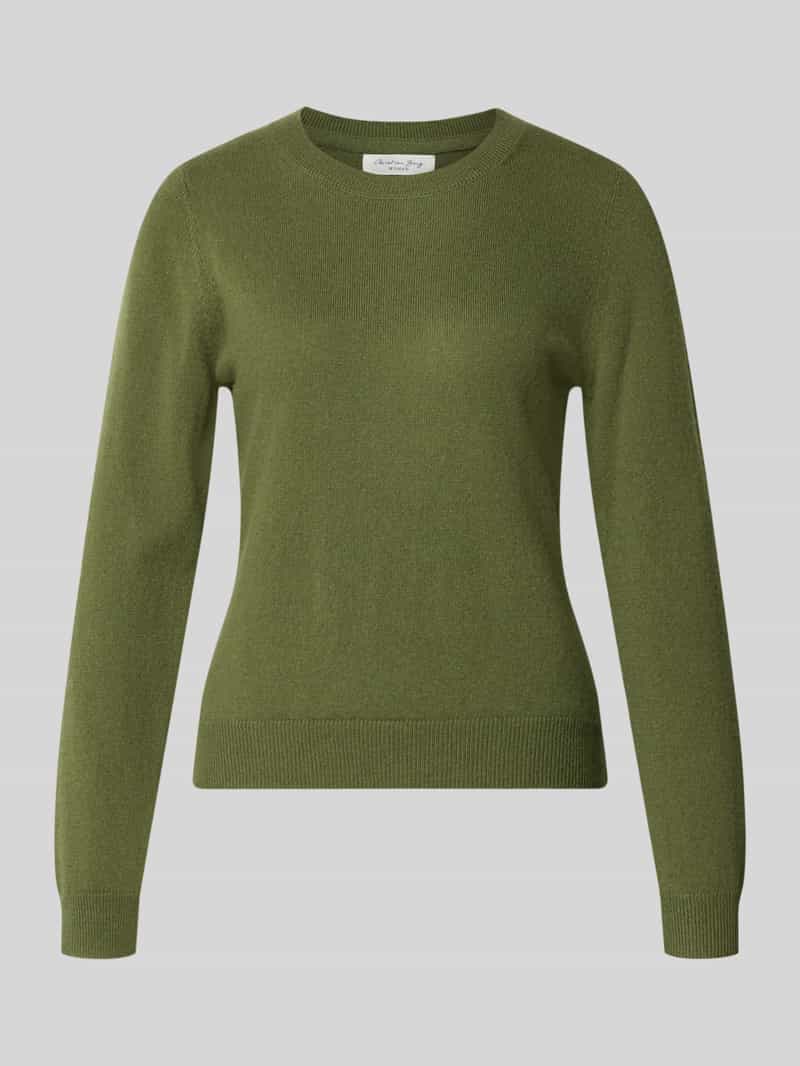 Slim fit gebreide pullover van puur kasjmier