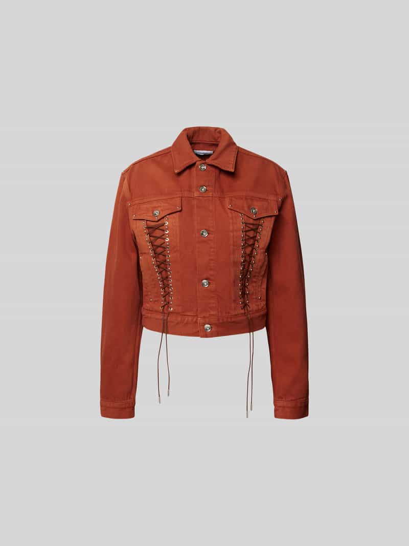 Kort jack met knoopsluiting