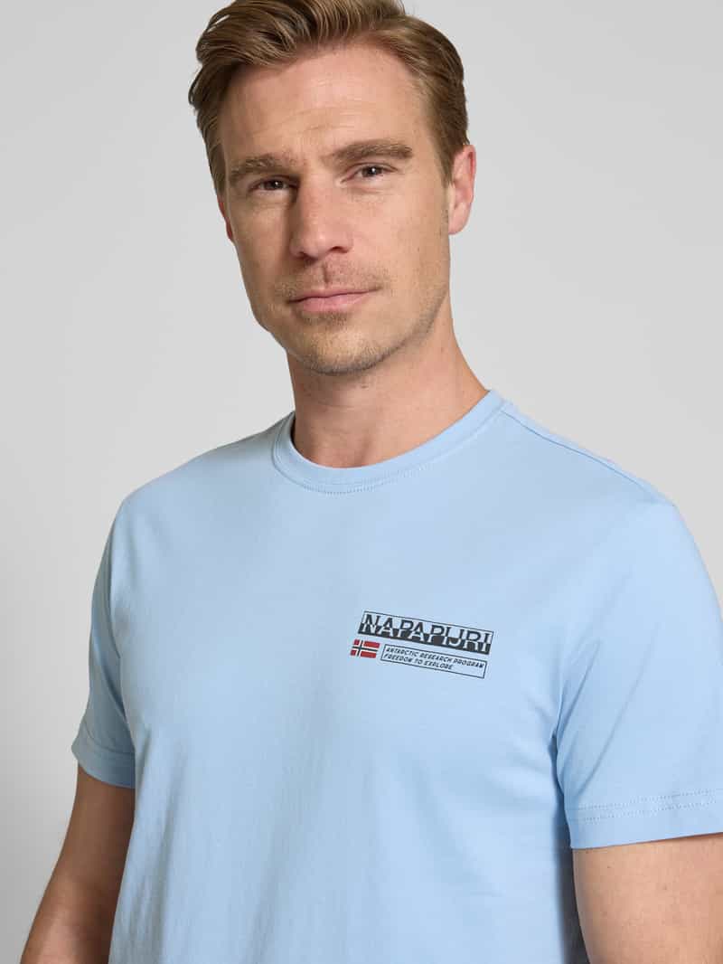 Napapijri T-shirt met labelprint model 'KASBA'