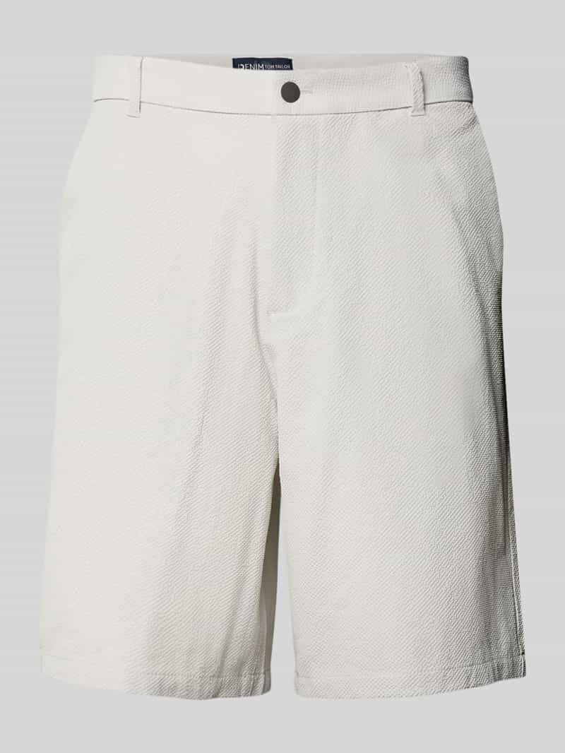 Tom Tailor Denim Loose fit korte broek in crêpelook