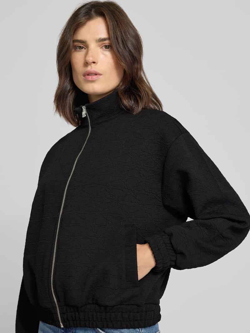 HUGO Regular fit sweatjack met structuurmotief model 'DARGIE'