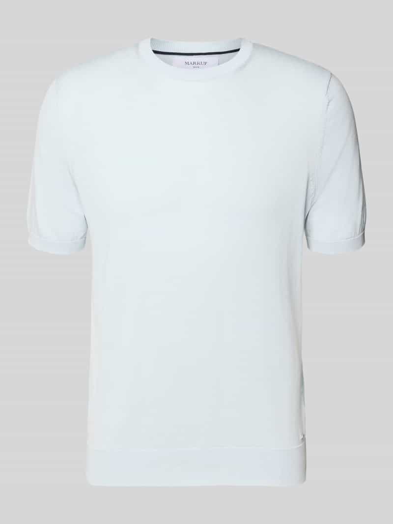 gebreid shirt met ronde hals