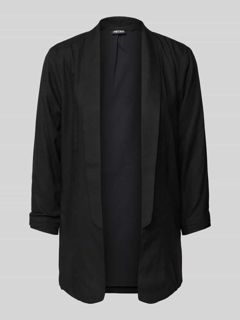 Pieces Regular fit blazer van een mix van viscose en linnen model 'PIA BOSELLA'