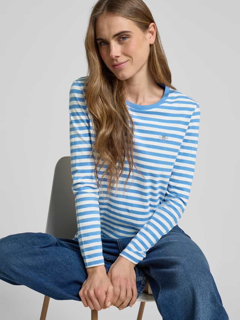 Gant Shirt met lange mouwen en labelstitching