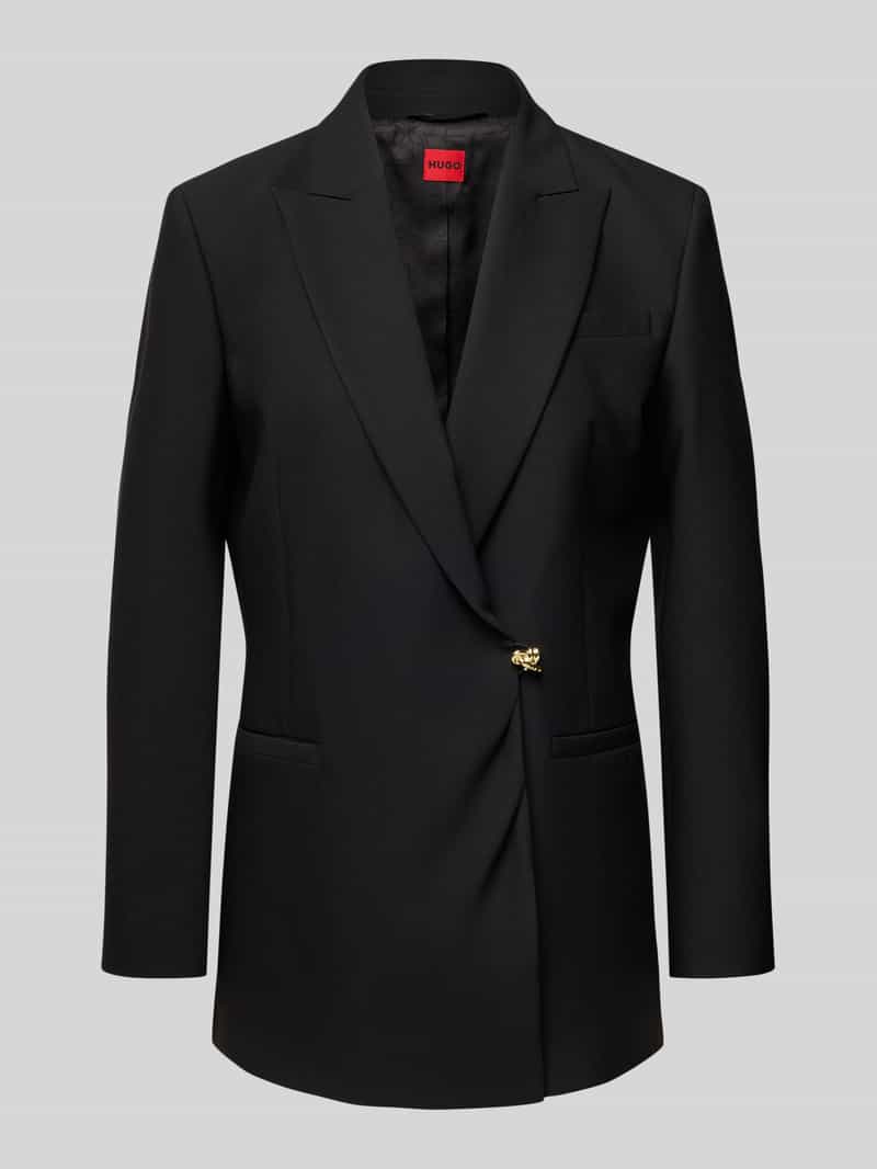 HUGO Getailleerde lange blazer met wikkellook model 'AMEANE'