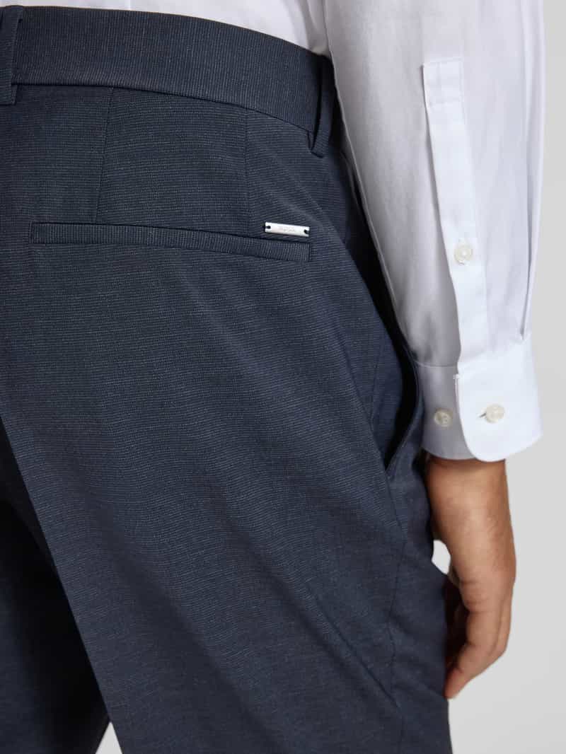 Boss Slim fit pantalon van scheerwolmix model 'GENIUS'