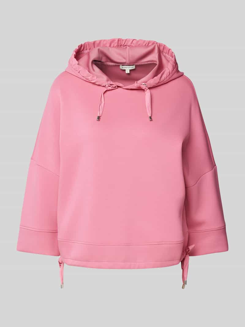 Tom Tailor Korte hoodie in scuba met3 4-mouwen