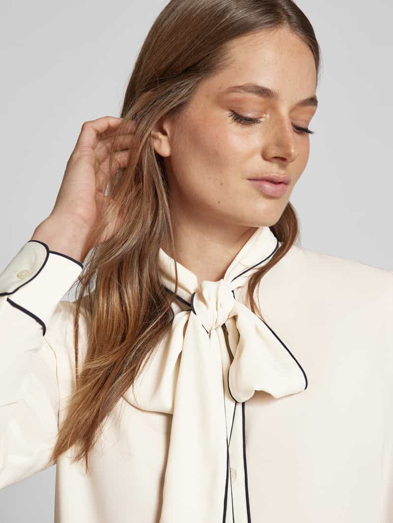Lauren Ralph Lauren Regular fit blouse met strikdetail model 'FREDELLA'