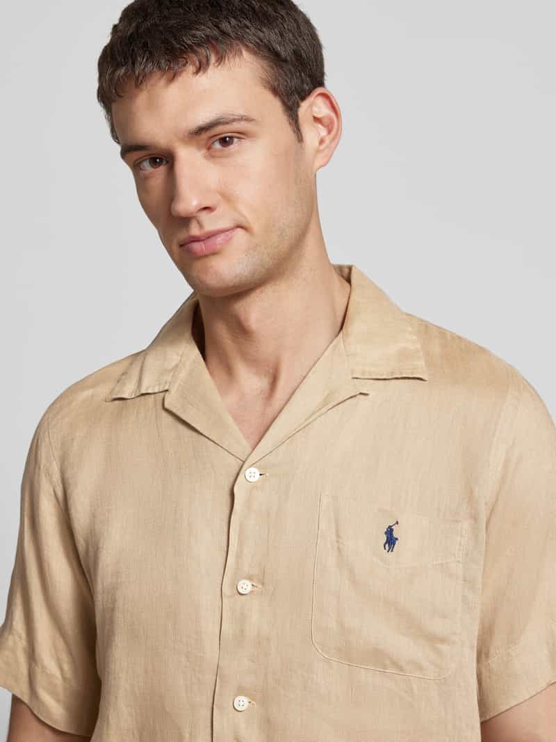 Polo Ralph Lauren Custom fit linnen overhemd met resortkraag