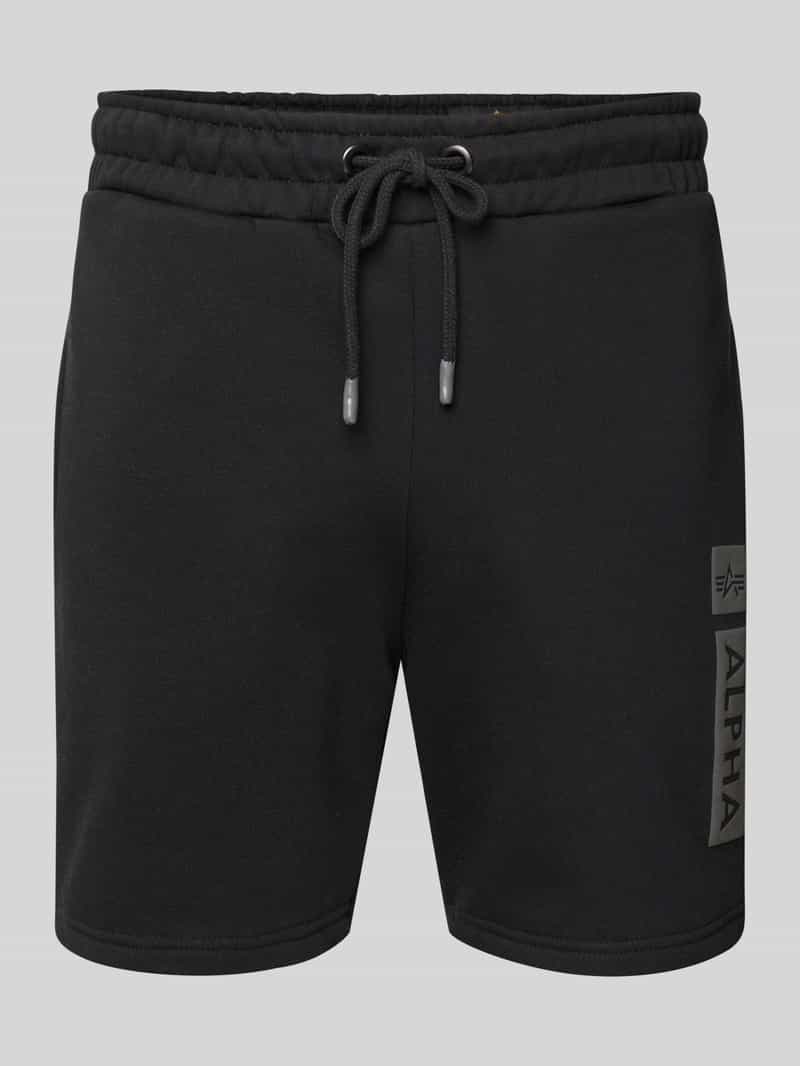alpha industries Sweatshorts met elastische band en tunnelkoord