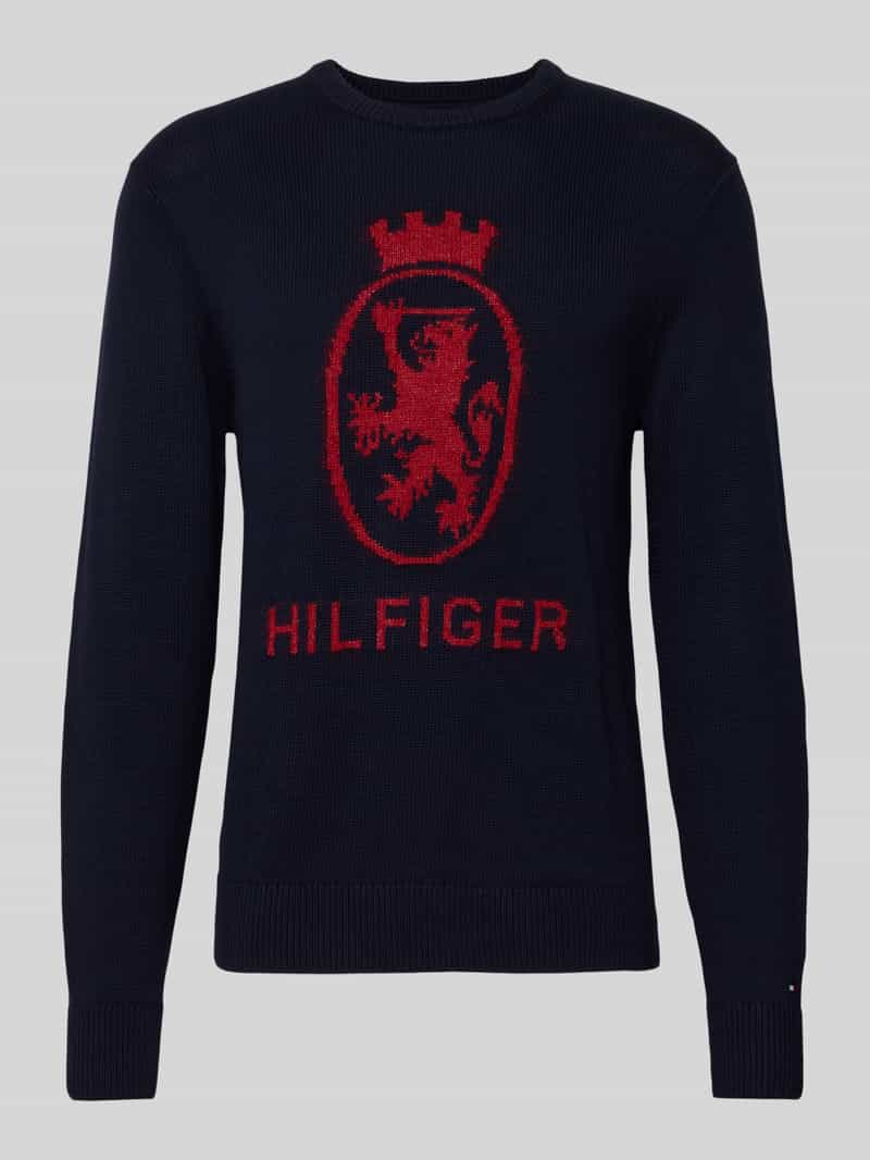 Tommy Hilfiger Regular fit gebreide pullover van zuiver katoen