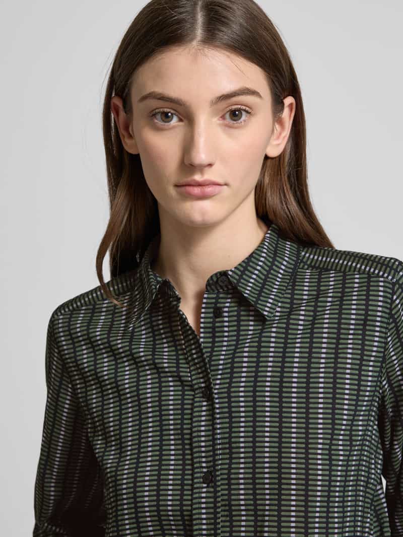Tom Tailor Regular fit blouse van katoenmix met zijsplitten