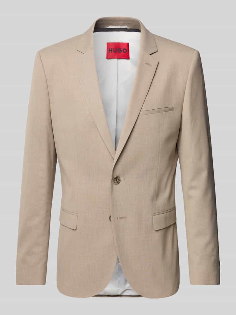 HUGO Slim fit 2-knoops colbert met reverskraag model 'Arti'