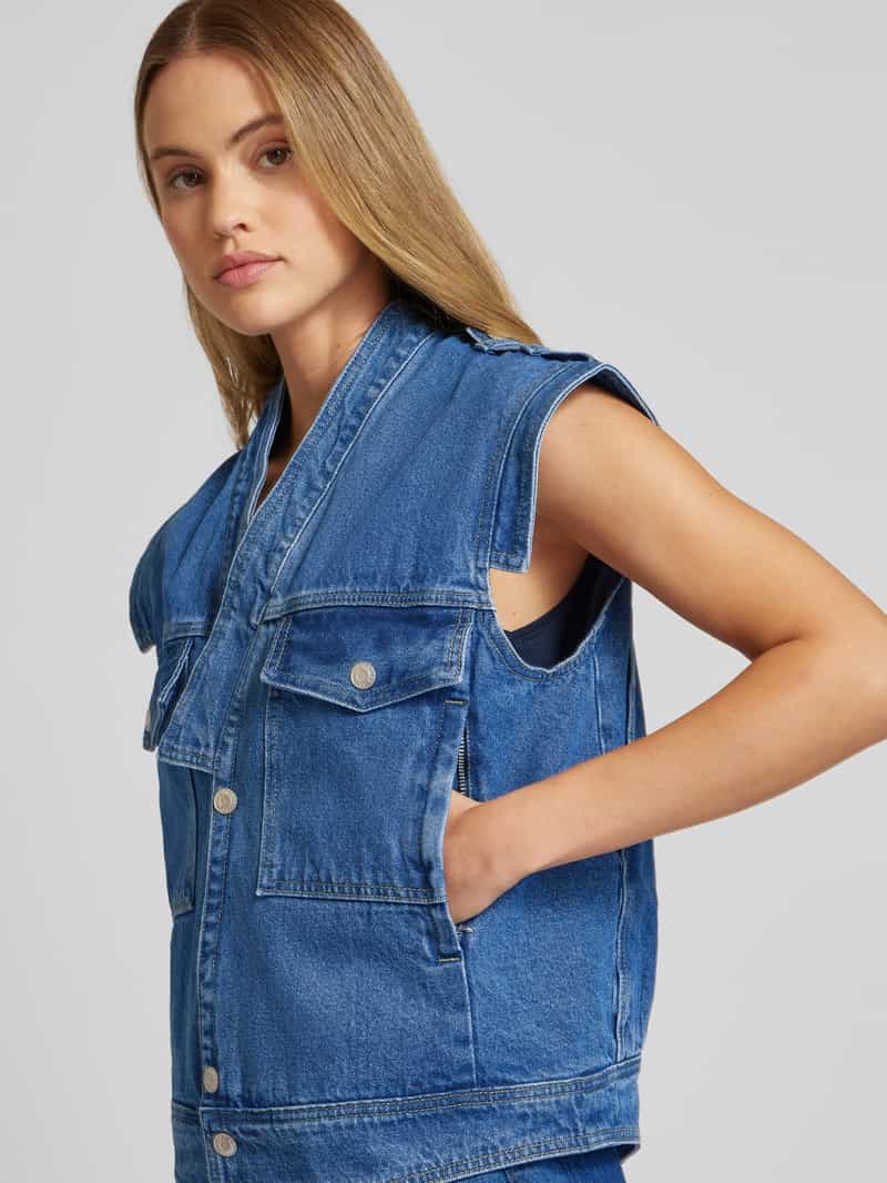 LOLLYS LAUNDRY Jeansgilet met borstzakken