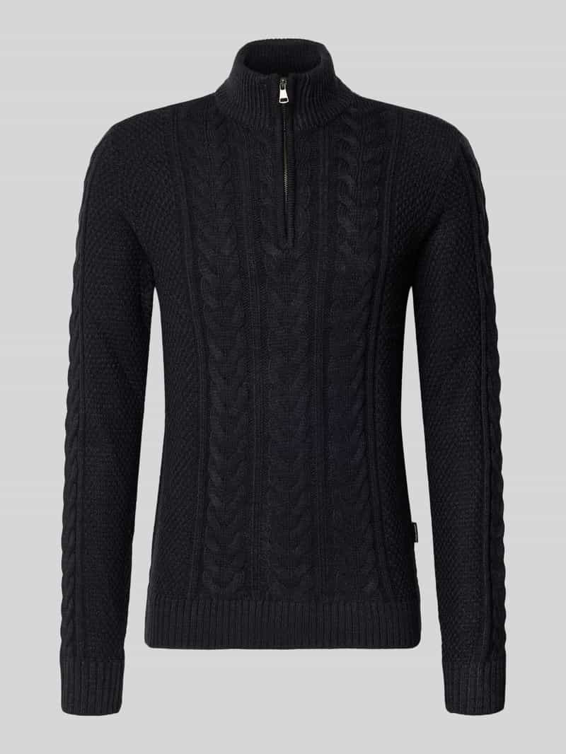 Blend Gebreide pullover met ritssluiting model 'BASIM'