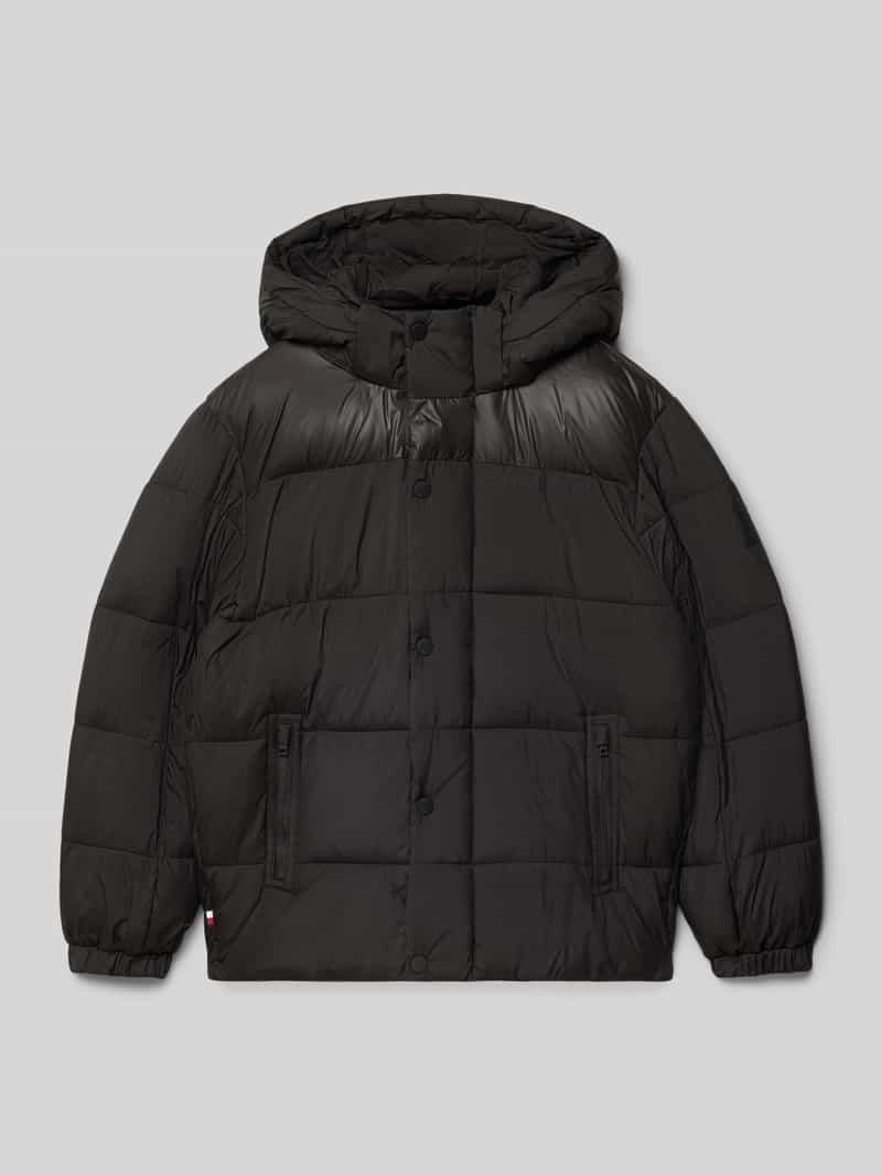 Tommy Hilfiger Teens Gewatteerd regular fit jack met afneembare capuchon