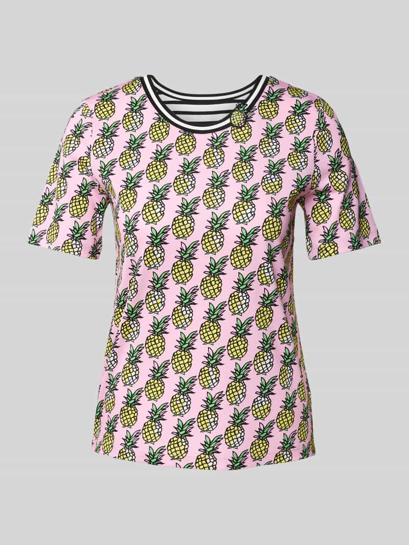 Marc Cain T-shirt in all-over look met ronde hals