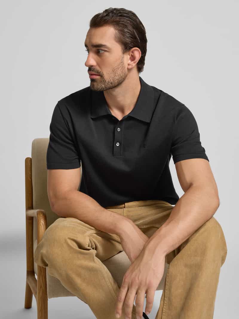 CK Calvin Klein Regular fit poloshirt met logostitching model 'SUPIMA'