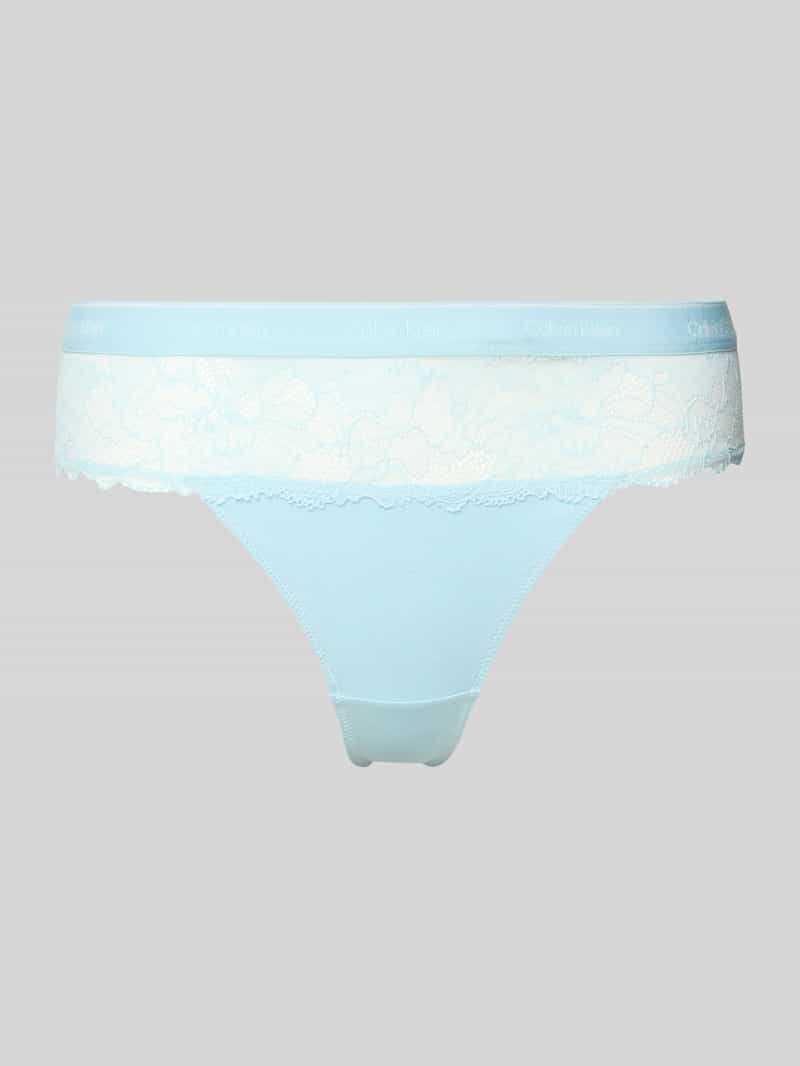 Calvin Klein Underwear String met kantgarnering