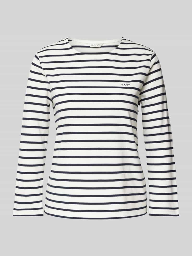 Gant Shirt met lange mouwen en labelstitching