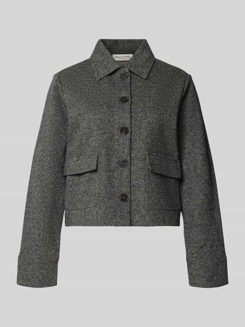Marc O'Polo Regular fit korte blazer van katoenmix